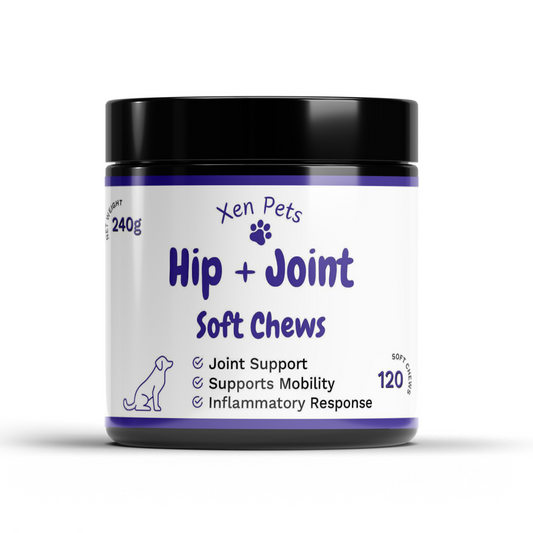 Hip and joint soft chews jar.